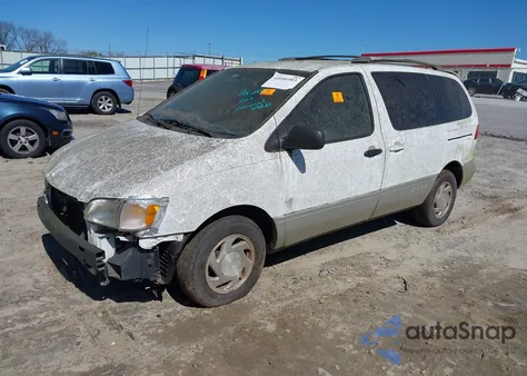 2000 Toyota Sienna Xle z USA, uszkodzony, nr VIN 4T3ZF13CXYU246465